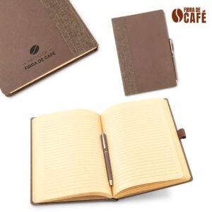 Set de Libreta y Bolígrafo Eco Coffee - OF-627