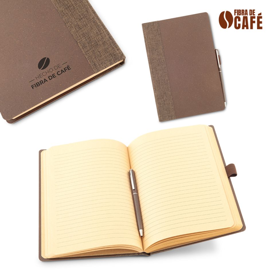 Set de Libreta y Bolígrafo Eco Coffee - OF-627