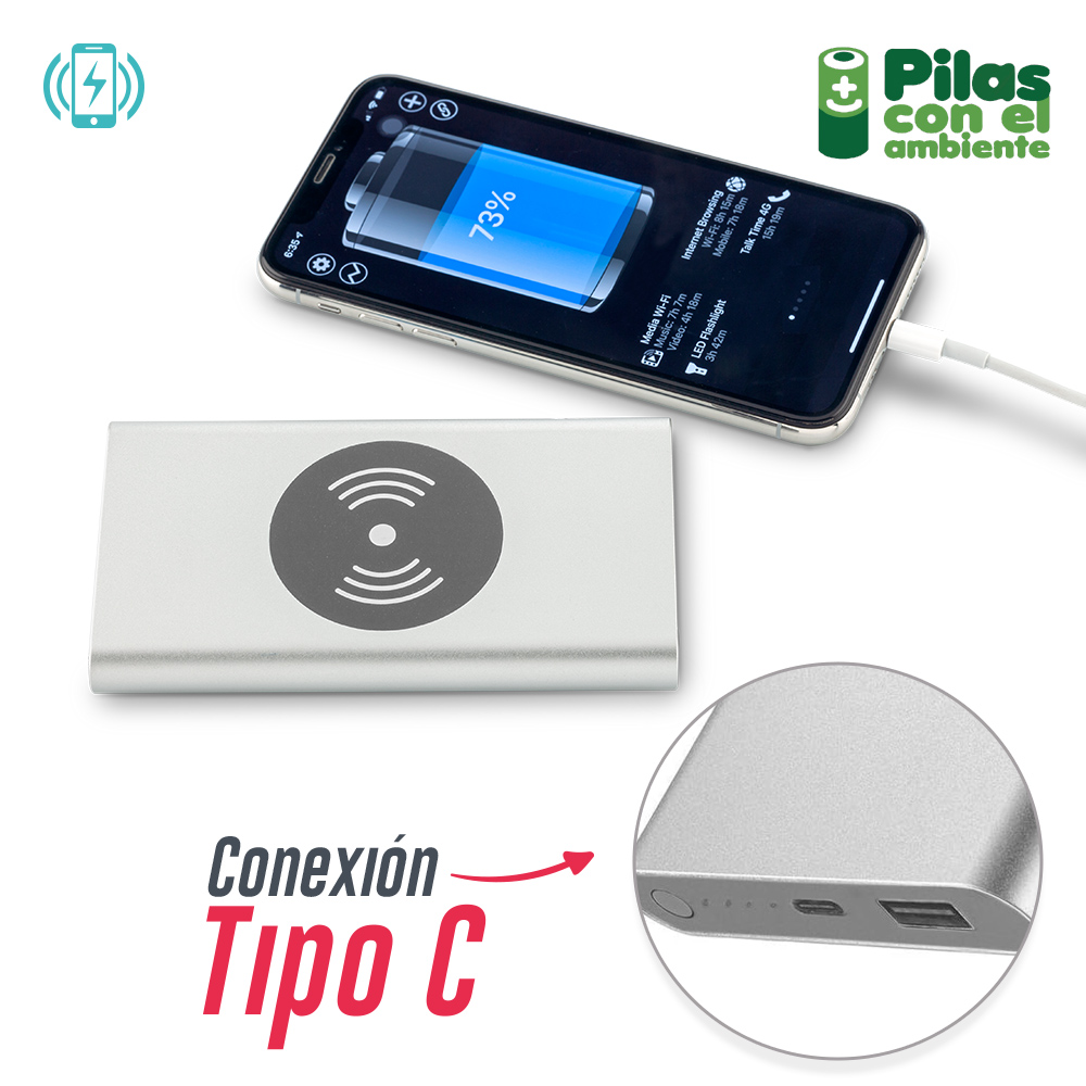 Pila Recargable con Cargador Inalámbrico 4000mah 2 - TE-316-1