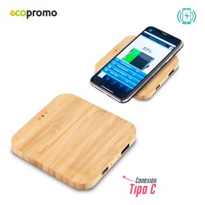 Cargador Inalambrico Bamboo Square Ii | TE-463-1